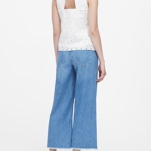 Petite eyelet bow-back tank small